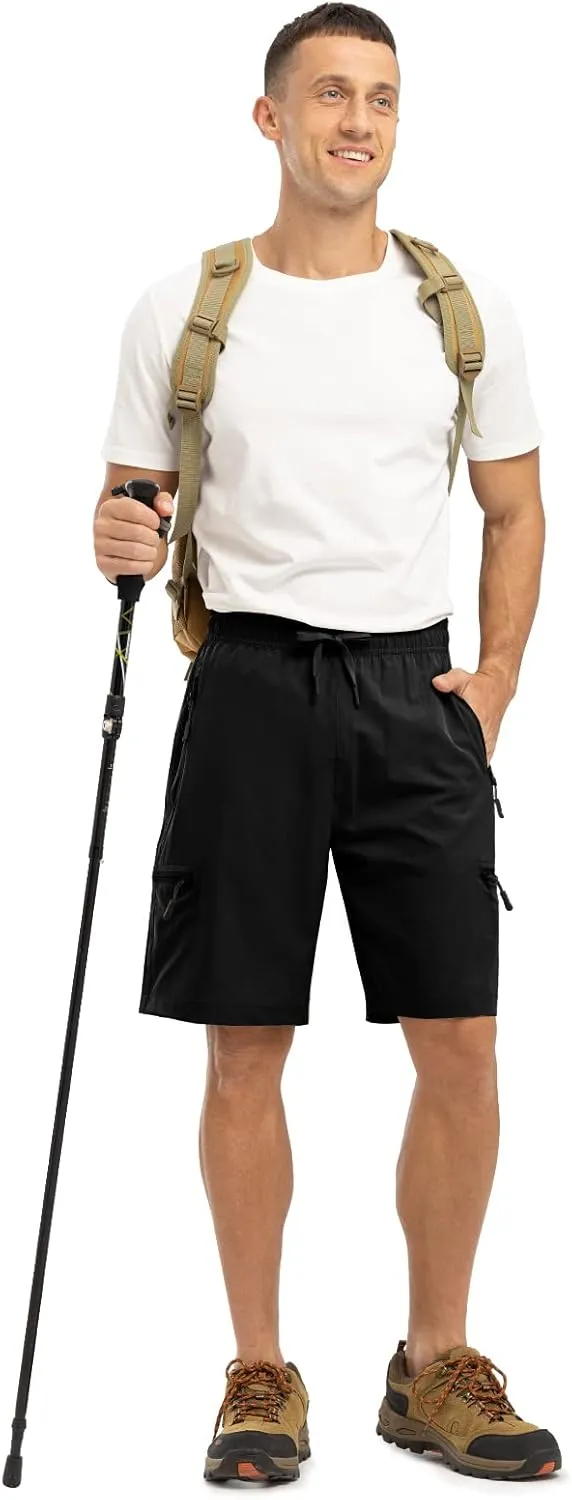 Rdruko Men's Hiking Shorts Quick Dry Lightweight Outdoor Sports Shorts with 5 Pockets for Travel Camping