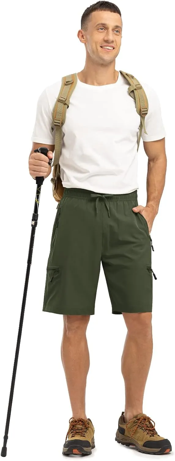 Rdruko Men's Hiking Shorts Quick Dry Lightweight Outdoor Sports Shorts with 5 Pockets for Travel Camping