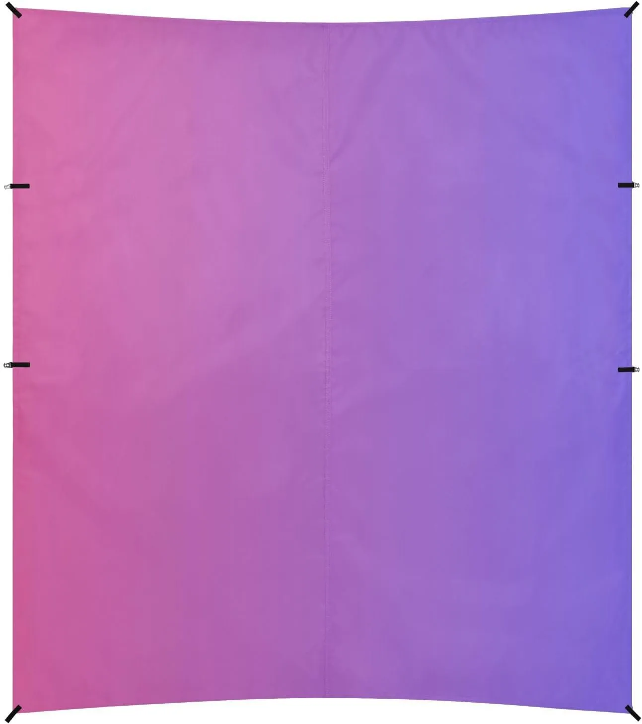 Red Blue Gradient Foldable Beach Canopy UPF50  Lightweight Sun Shade with Sandbags & Sand Shovel for Camping, Fishing, Backyard Fun