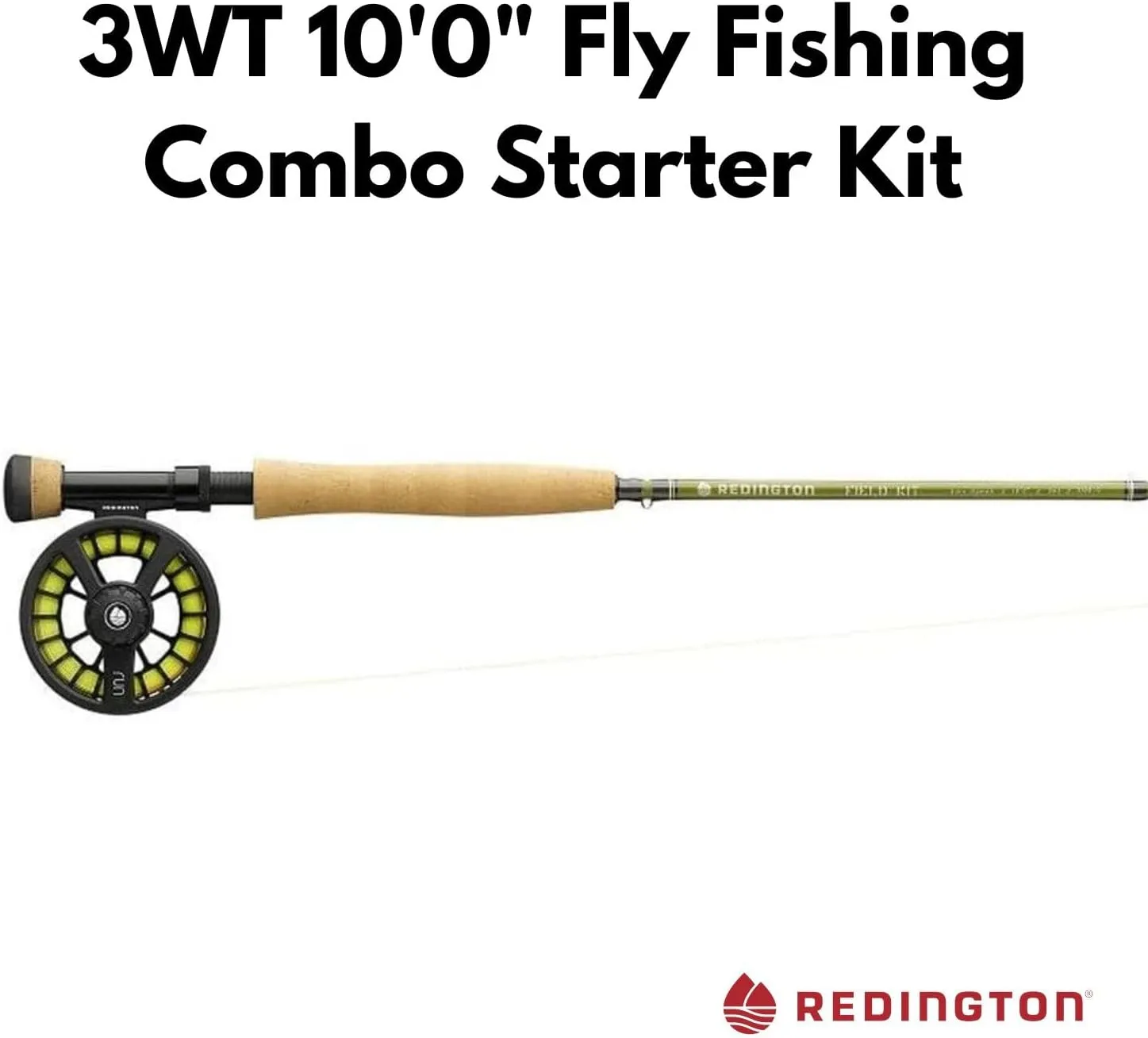 Redington Fly Fishing Field Kit, Fly Rod and Reel Combo Starter Kit, Line and Carrying Case Included