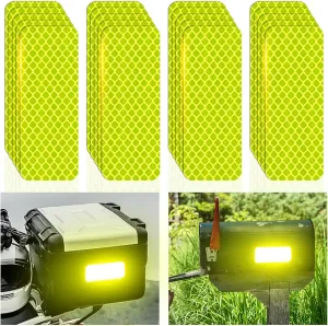 Reflective Stickers Made of 3M DG3,Super Reflection, Safety Reflective Tape for Car Trailer Truck Bike Motorcycle, 20 Pcs Fluorescent Yellow-Green Outdoor Waterproof 3.15" X 1.18"