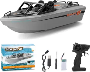 Remote Control Boat, 2.4GHz Waterproof Karting Ship with Brushless Motor for Pools and Lakes, Mini Electric Toy for Kids Boys Girls