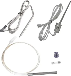 Replacement for Camp Chef Temperature Probe Sensor, Hot Rod Ignitor and Meat Probe Part Kit for Camp Chef Wood Pellet Grill RTD Digital Thermostat Parts