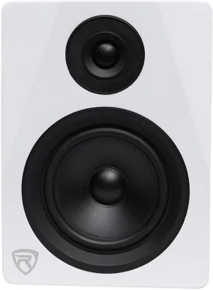 Rockville 2-Way 150W White Active/Powered Studio Monitor Speaker, 5.25" (DPM5W)