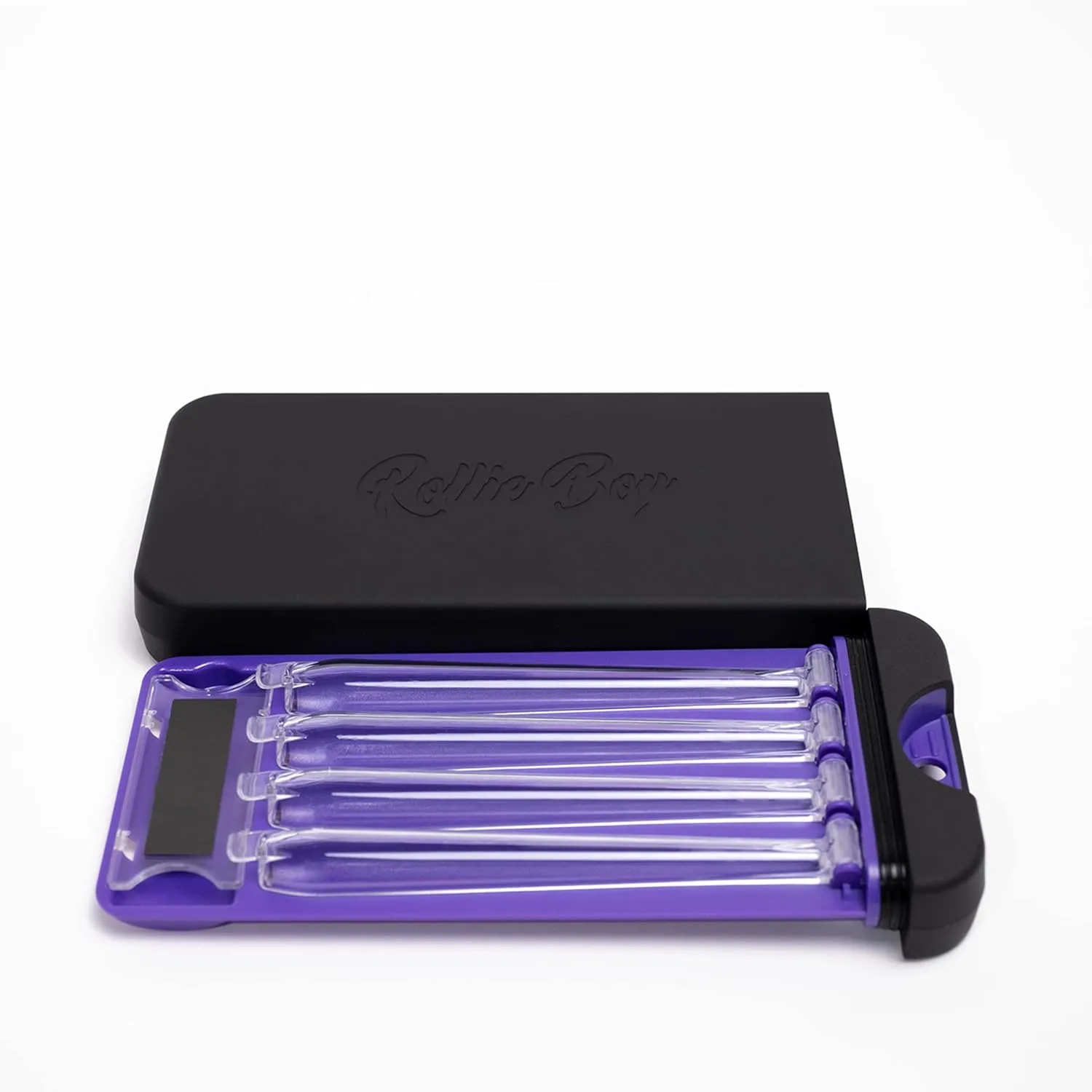 Rollie Boy Waterproof Travel Holder | Holds 4 King Cones | Holds mini Lighter or Matches | Smell Resistant | Discreet (Royal Purple)