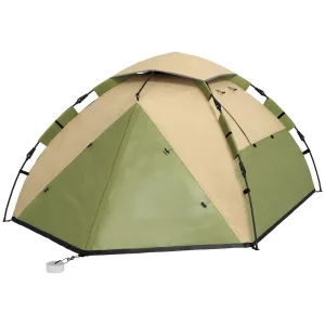 Rootz 3-4 Person Family Camping Tent - Lightweight Shelter - Rainproof Canopy - Waterproof 3000mm - 230cm x 230cm x 130cm