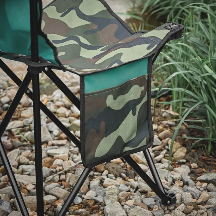 Rootz Camping Chair - Outdoor Chair - Folding Chair - Oxford Fabric - 45cm x 43cm x 74cm - Portable & Stable - Lightweight - Rust-Resistant Iron