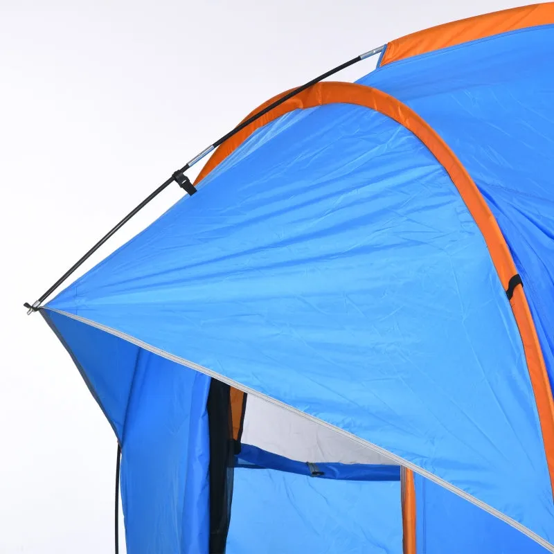 Rootz Car Tent Camping Tent - Car Shelter - Outdoor Canopy - 3 Doors - Weather Resistant - 239cm x 210cm x 210cm - Orange   Blue