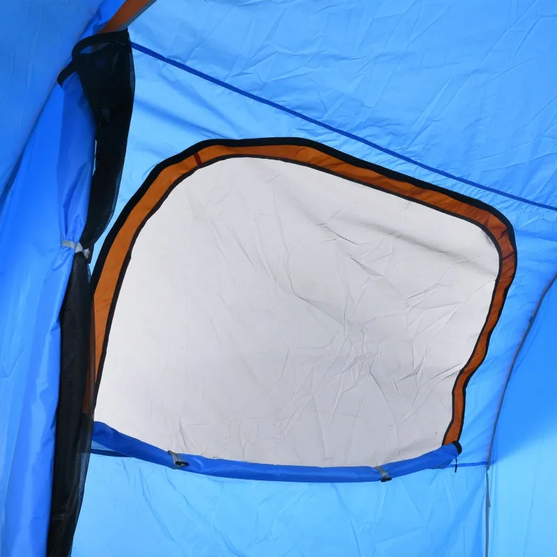 Rootz Car Tent Camping Tent - Car Shelter - Outdoor Canopy - 3 Doors - Weather Resistant - 239cm x 210cm x 210cm - Orange   Blue