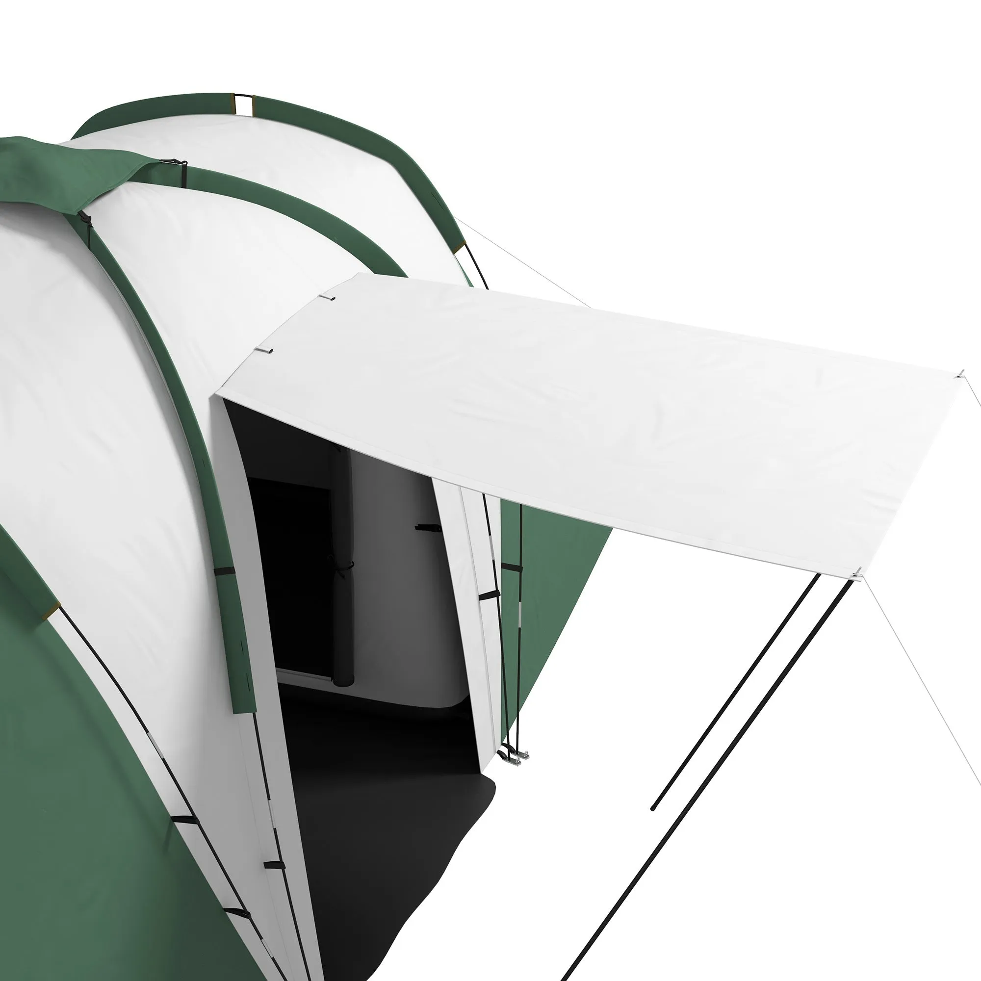 Rootz Family Camping Tent - Waterproof Shelter - Easy Setup Tent - Spacious Design - 5.55m x 2.25m x 1.9m