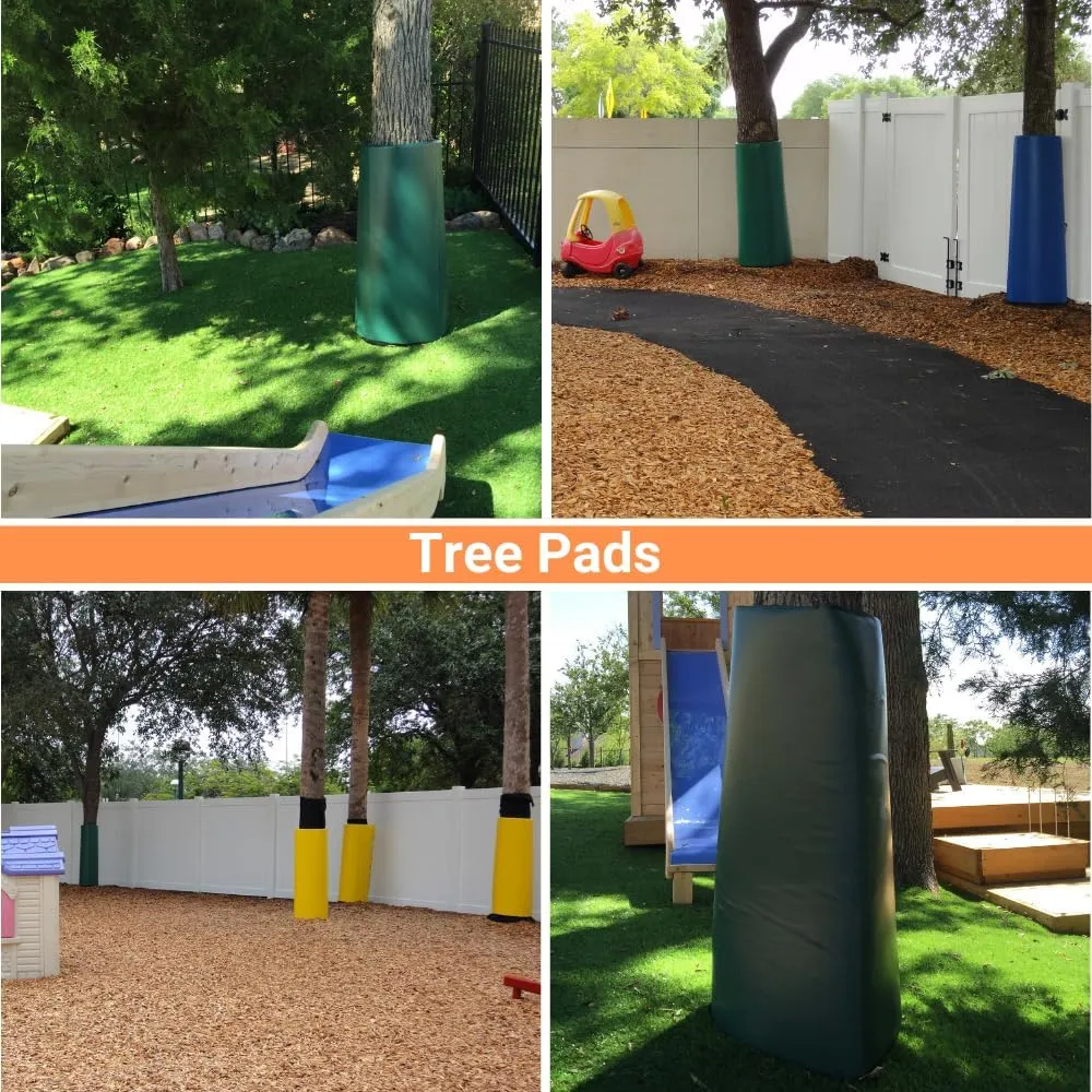 Safety Tree Pad, 6 FT Tall, 2” Thick Foam, Weatherproof, UV-Resistant, Buckle/Strap Closure