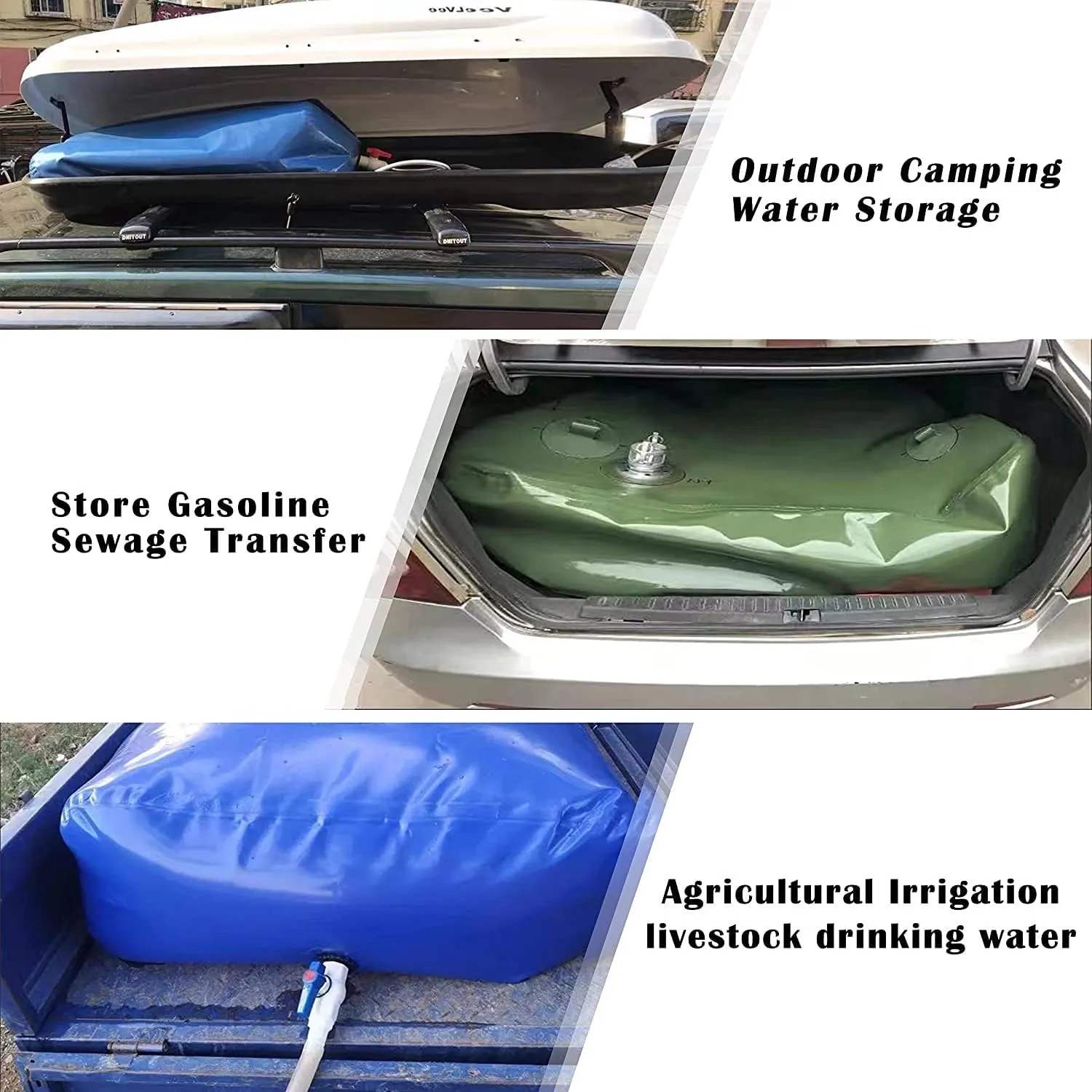 SAFWEL Emergency Water Bladder Tanks Tear-Resistant Water Bag 240L-6000L Emergency Tub Water Container for Bathtub Camping Emergency Water Storage, Portable Water Storage Container Bag (Size : 6000 L