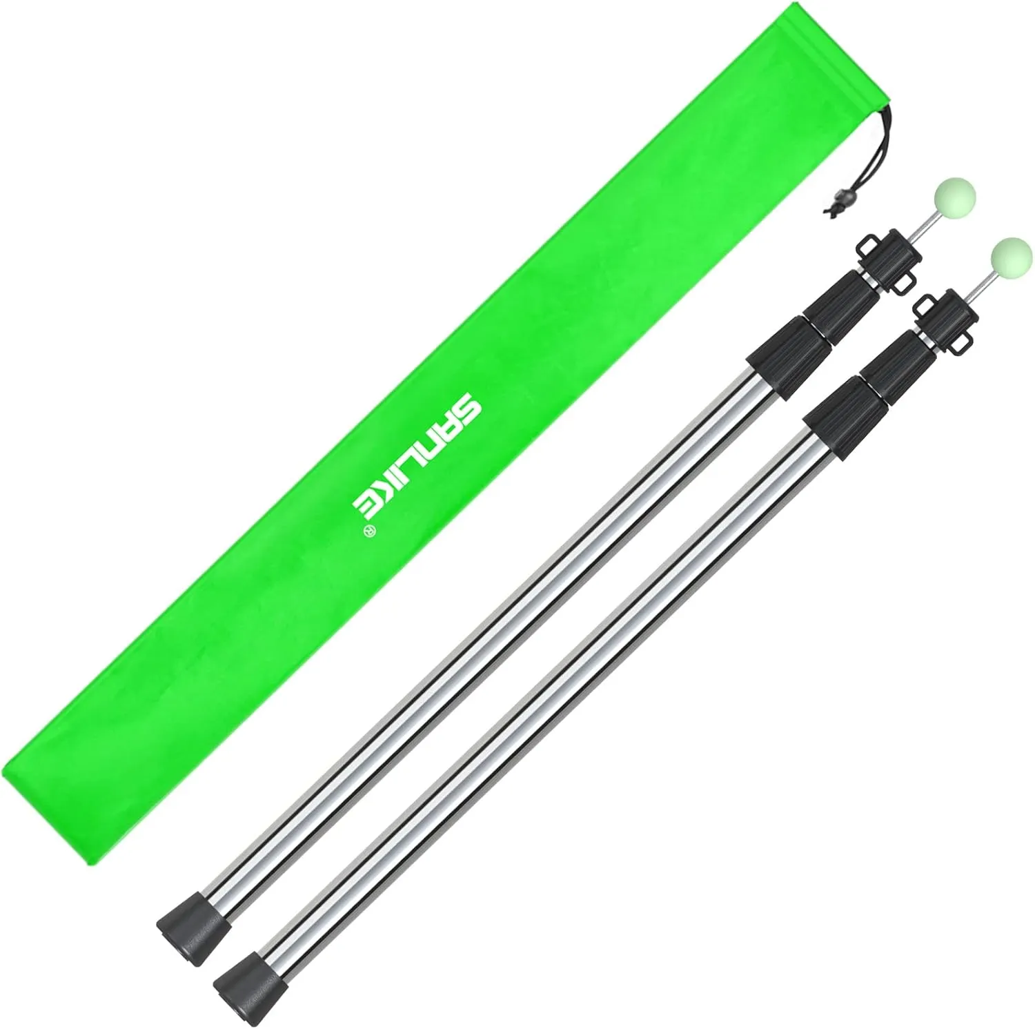 SANLIKE Stainless Steel Telescoping Tarp Poles 34"-86.6" Heavy Duty, Waterproof, 22mm Thick, 2.97 lbs, for Canopy Awning Sun Shelter Backpacking Hiking, Camping