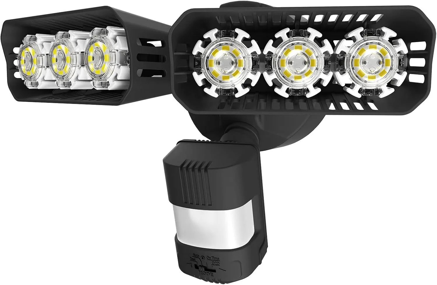 SANSI 27W LED Motion Sensor Outdoor Flood Light, 2700LM Security Light, 300W Equiv 5000K Dusk to Dawn Light, Wide Angle Illumination,4 Modes for Yard, Driveway, Black Bright Seires Wired Not Solar