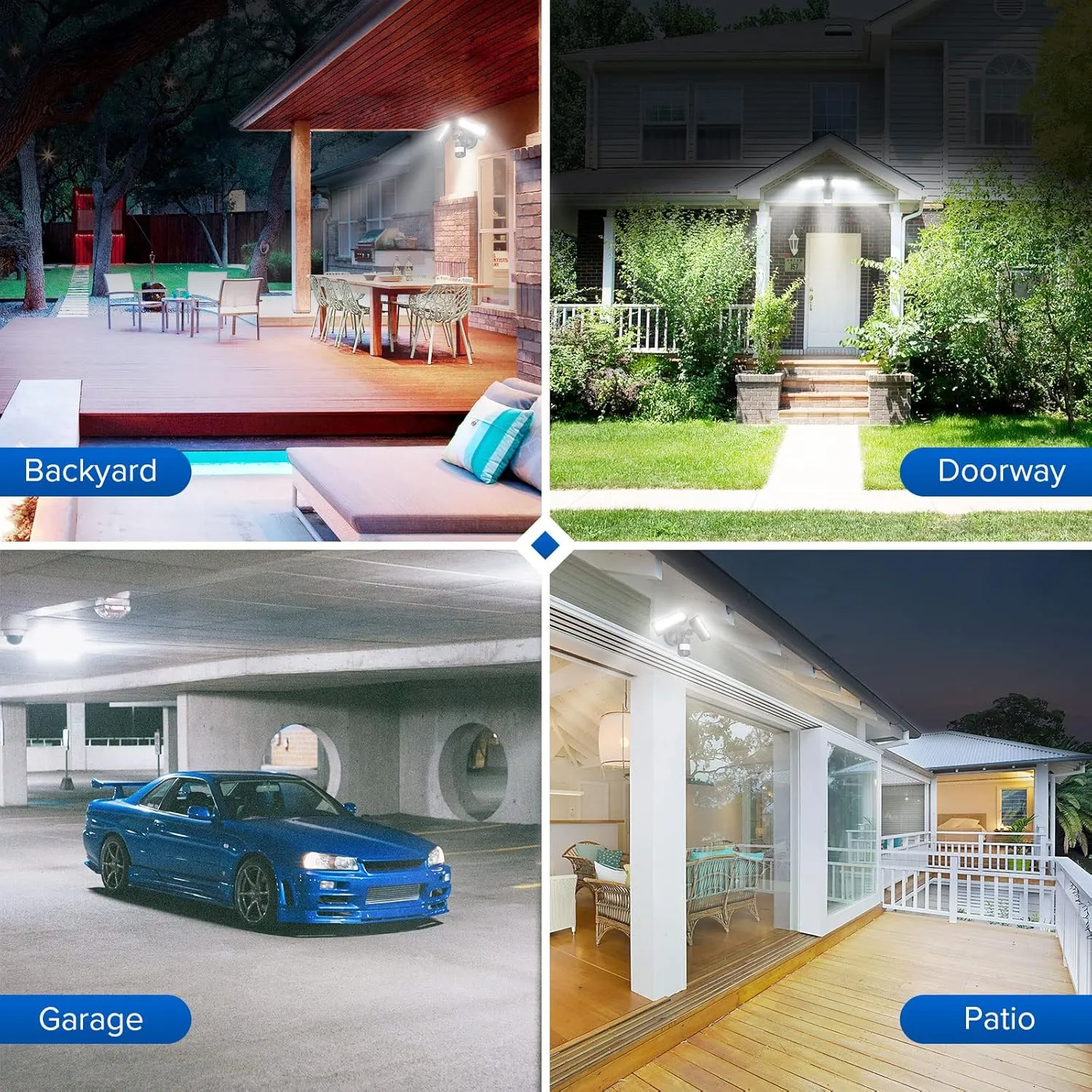 SANSI 27W LED Motion Sensor Outdoor Flood Light, 2700LM Security Light, 300W Equiv 5000K Dusk to Dawn Light, Wide Angle Illumination,4 Modes for Yard, Driveway, Black Bright Seires Wired Not Solar