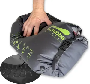 Scrubba Wash Bag Portable Washing Machine - Lightweight Manual Washing Machine for Travel, Camping, Laundry, Baby Clothes - Travel Essentials, Gift - use with Laundry Detergent/Sheets - 5.3 oz.