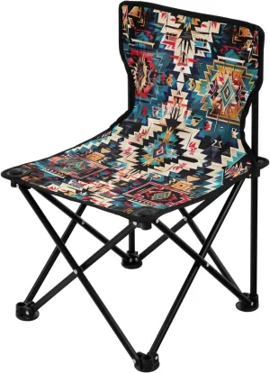 SDMAK Southwestern Navajo Tribal Folding Camping Chair Portable Lightweight and Compact Camping Beach Outdoor Chair with Convenient Carry Bag