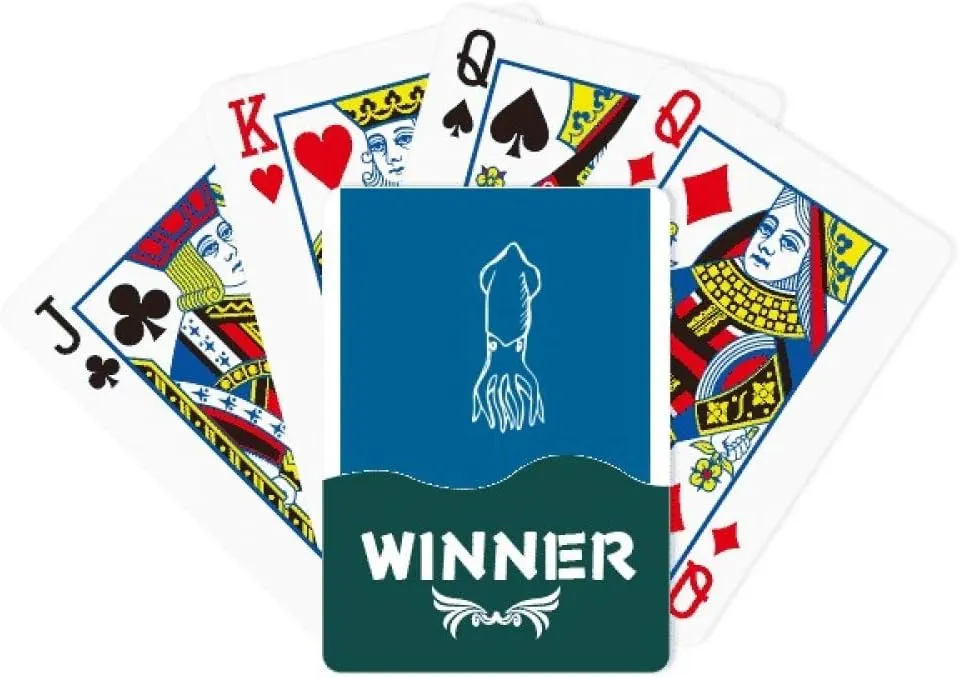 Sea Food Squid Art Deco Gift Fashion Winner Poker Playing Card Classic Game