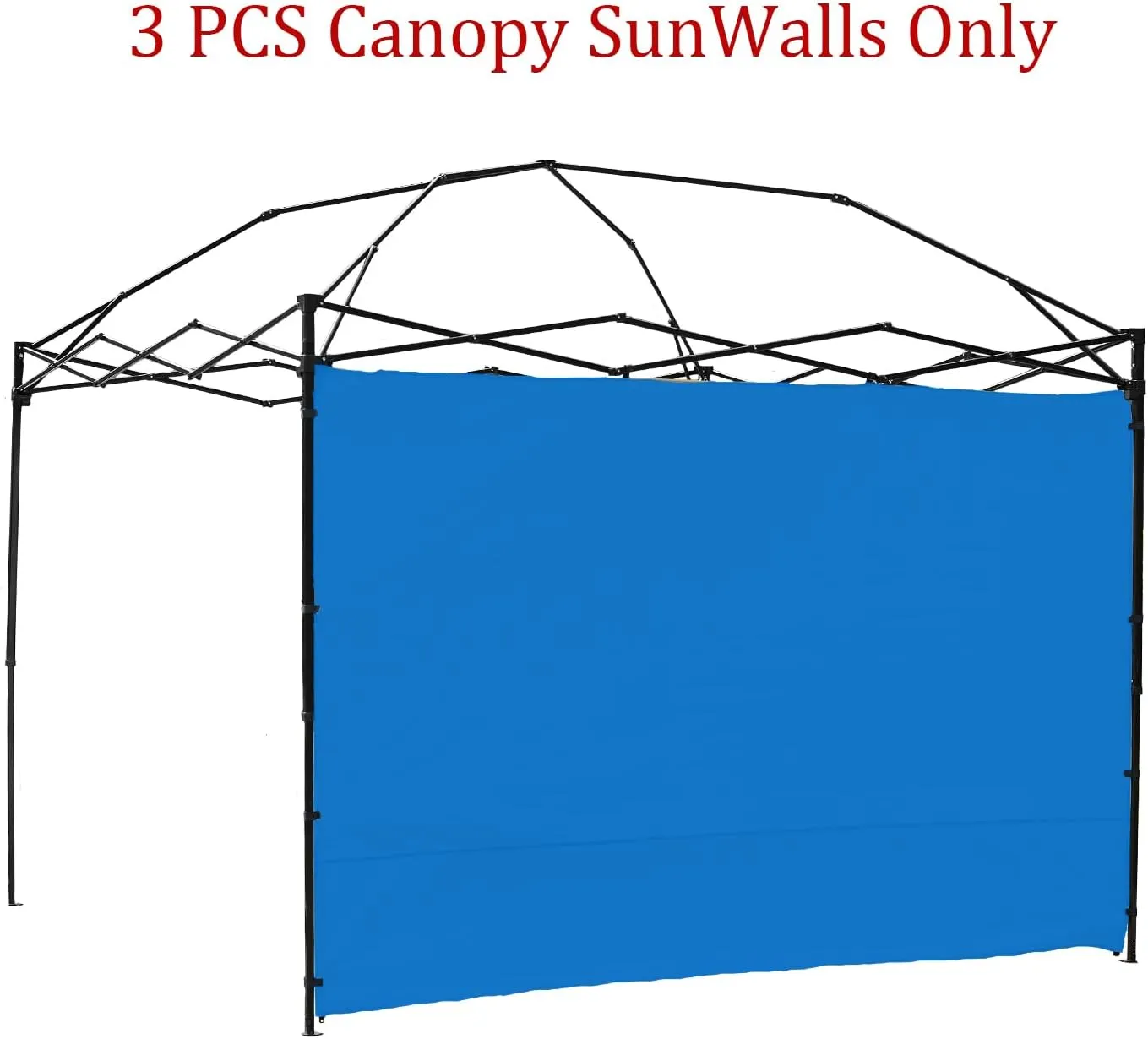 Senmortar Canopy SunWall, Sidewall for 10ft x10ft Pop Up Canopy, Instant Tent Gazebos, 3 Pack Sidewalls Only Blue