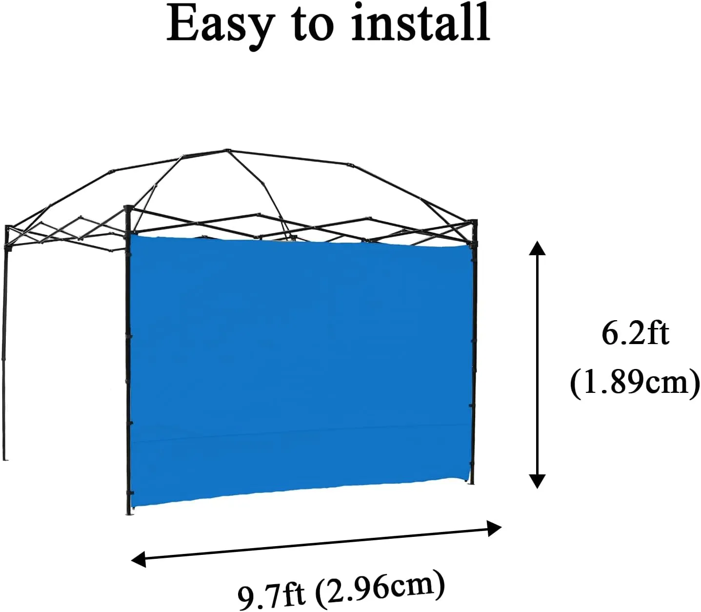 Senmortar Canopy SunWall, Sidewall for 10ft x10ft Pop Up Canopy, Instant Tent Gazebos, 3 Pack Sidewalls Only Blue