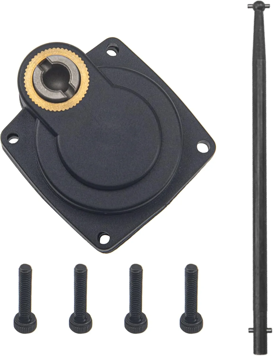 ShareGoo Electric Roto Starter E-Start Backplate Power Back Cover 11012 & Drill Start Wand Power Starter Shaft Rod Pin End 11003 for RC 1/8 HSP HPI Redcat SH 28 Nitro Engine Rotor(Hole Centers 32mm)