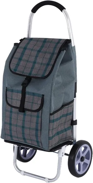 Shopping cart Foldable Shopping Trolley Foldable Shopping Trolley,Folding Shopping Trolley with Wheels Foldable Wheeled Shopping Grocery Trolley Cart with Bag Storage Cart (Color : Grün)
