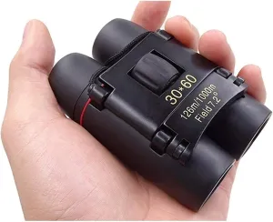 Small Portable Binoculars, Professional Folding 30X60 Binoculars Zoom Night Vision High Magnification Binoculars Monoculars for Hunting Travel Clear