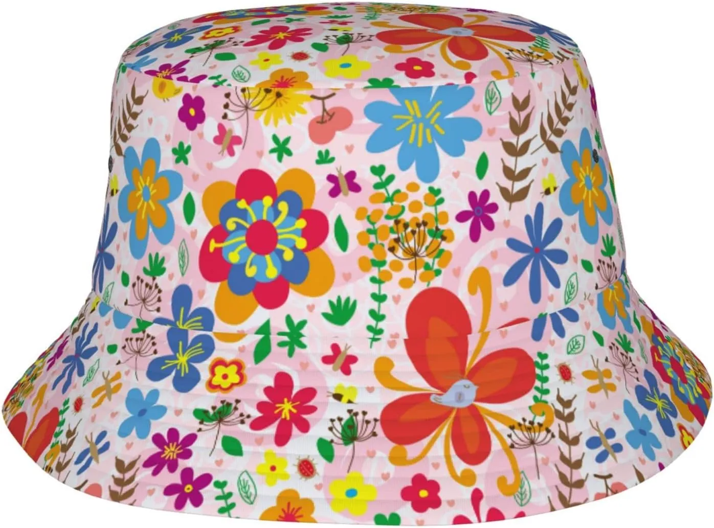 Snowflakes Bucket Hats for Women Summer Sun Beach Travel Outdoor Fishing Cap Men Bucket Hat