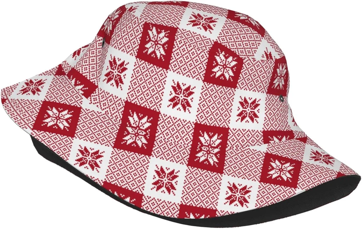 Snowflakes Bucket Hats for Women Summer Sun Beach Travel Outdoor Fishing Cap Men Bucket Hat