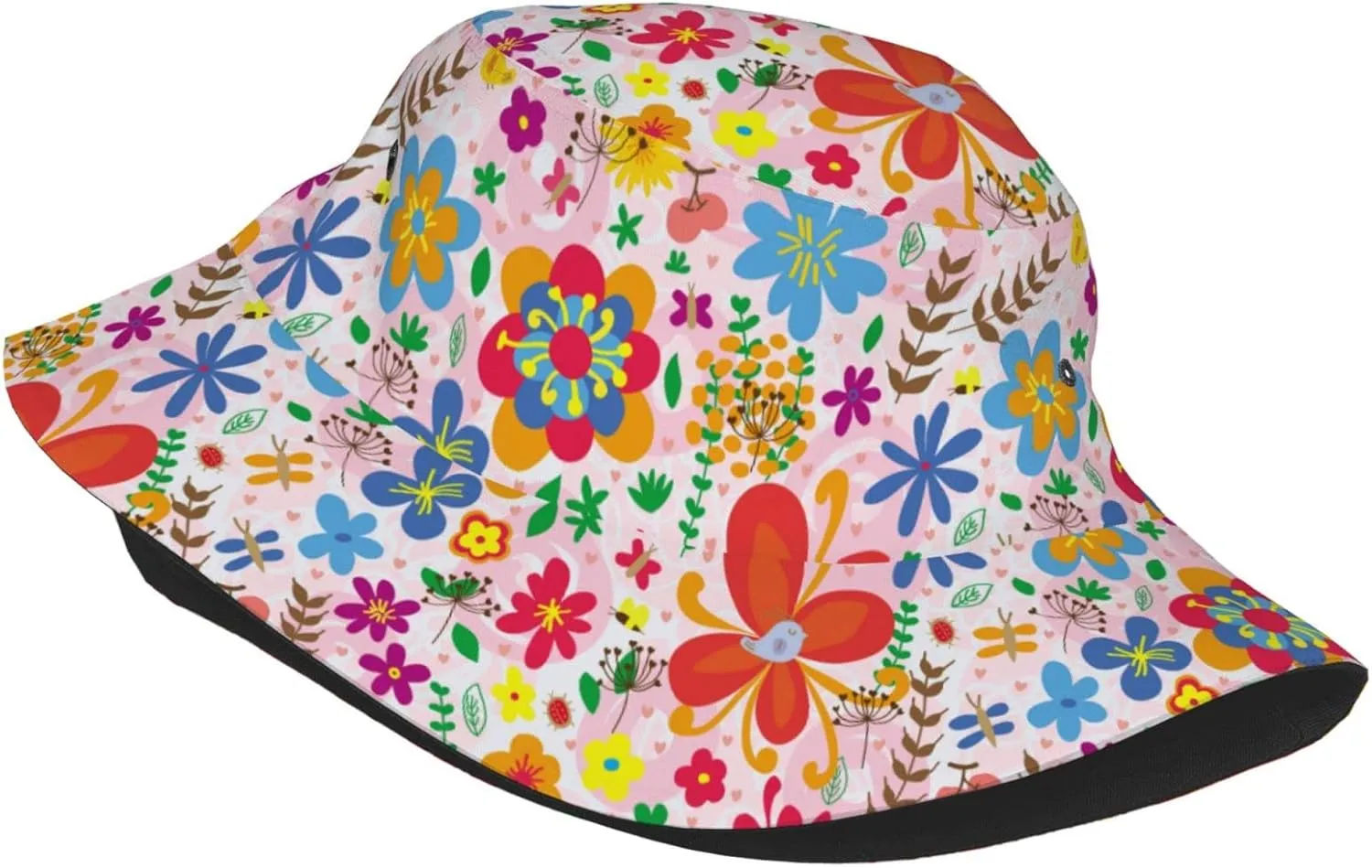 Snowflakes Bucket Hats for Women Summer Sun Beach Travel Outdoor Fishing Cap Men Bucket Hat