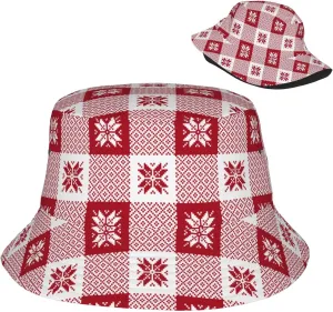 Snowflakes Bucket Hats for Women Summer Sun Beach Travel Outdoor Fishing Cap Men Bucket Hat
