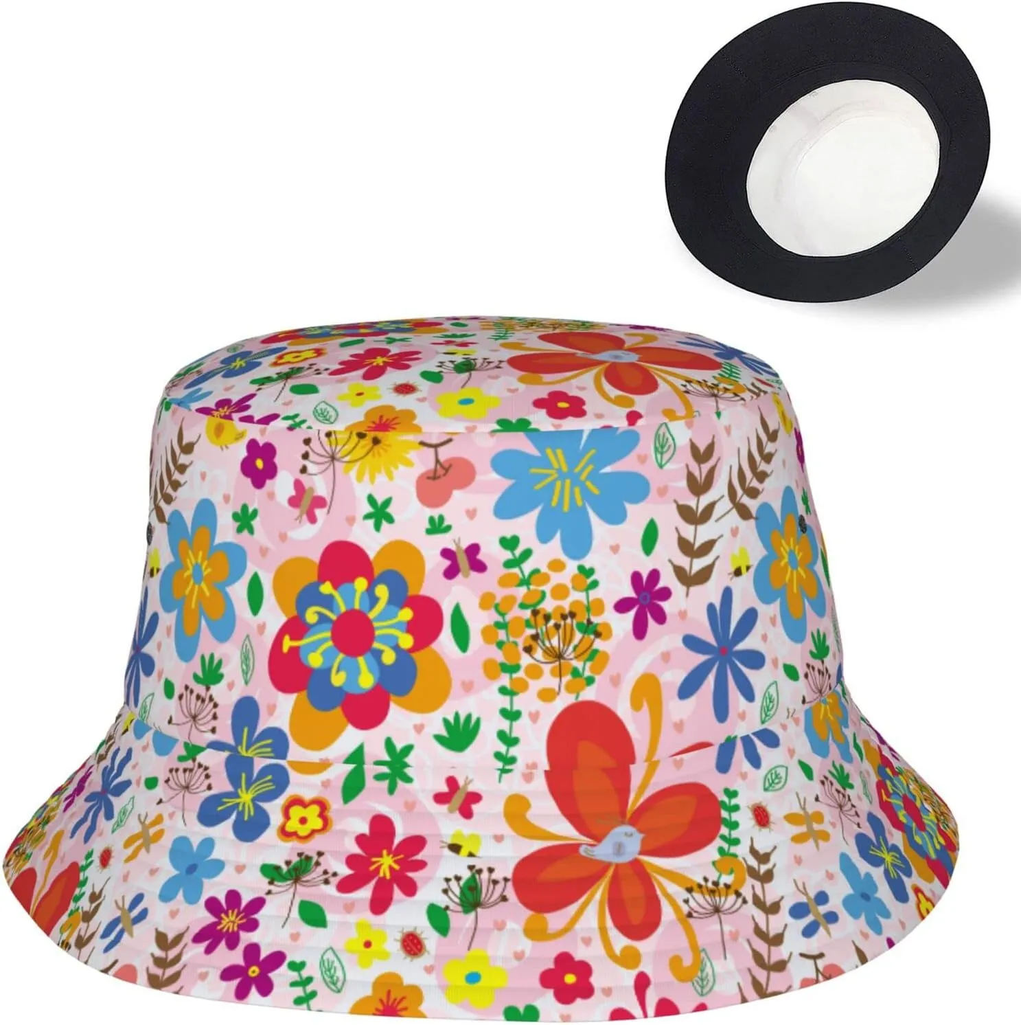 Snowflakes Bucket Hats for Women Summer Sun Beach Travel Outdoor Fishing Cap Men Bucket Hat
