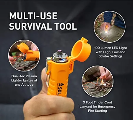 SOL Fire Lite Fuel Free Lighter (Fire Starter   LED Light)