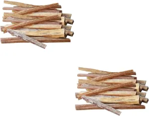 Sosoport 2pcs 1 Dried Wood Sticks Fire Starter Logs for Fire Pit Instant Flame Camp Ignition