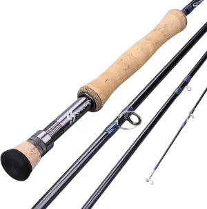 Sougayilang Fly Fishing Rod, Lightweight Ultra-Portable 4 Pieces Graphite Fly Rod for Complete Starter 5/6wt, 7/8wt Rod for Traveling