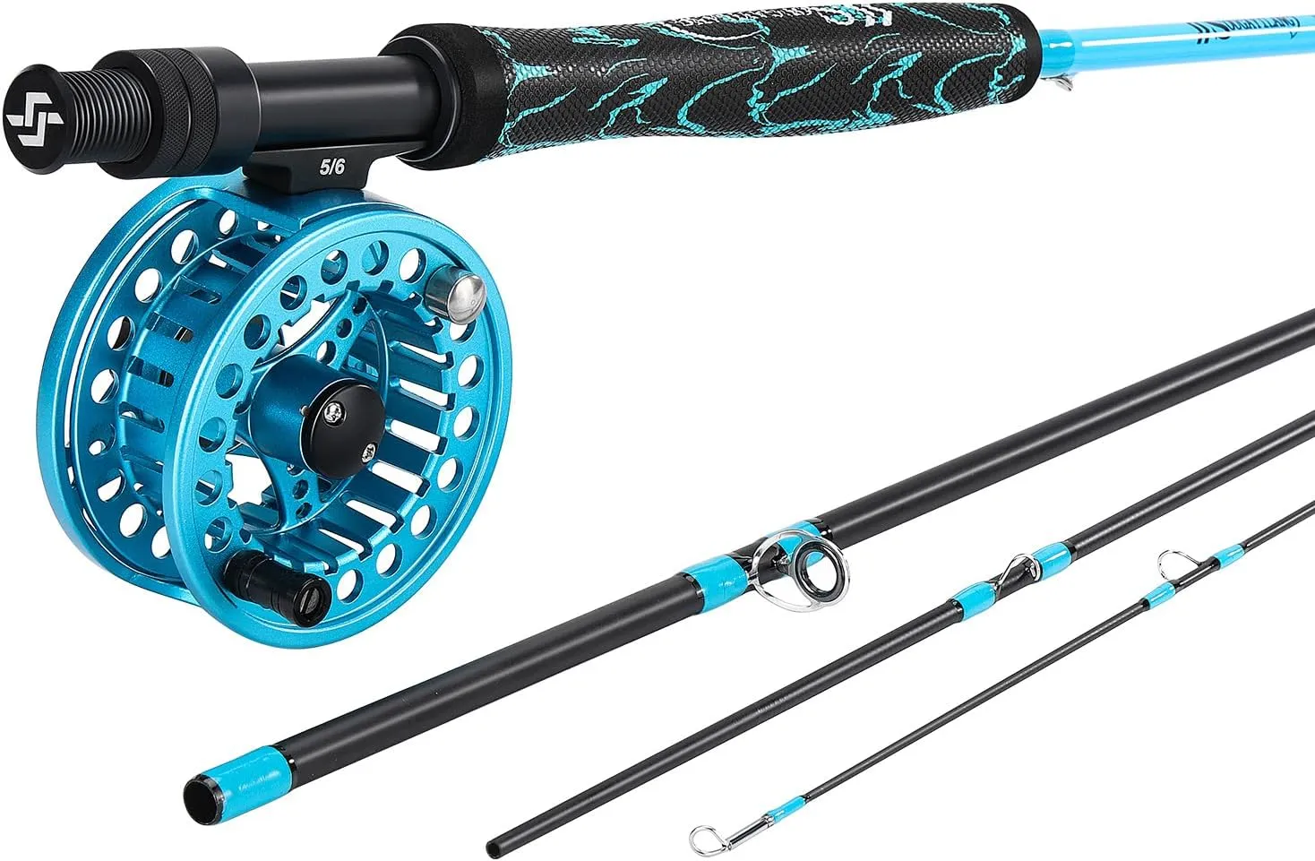 Sougayilang Standard Fly Fishing Combo Starter Kit, 5/6 Weight 9' Fly Rod with SuperPolymer Handle, Accessories, Carrying Case, Fly Box Case & Fishing Flies