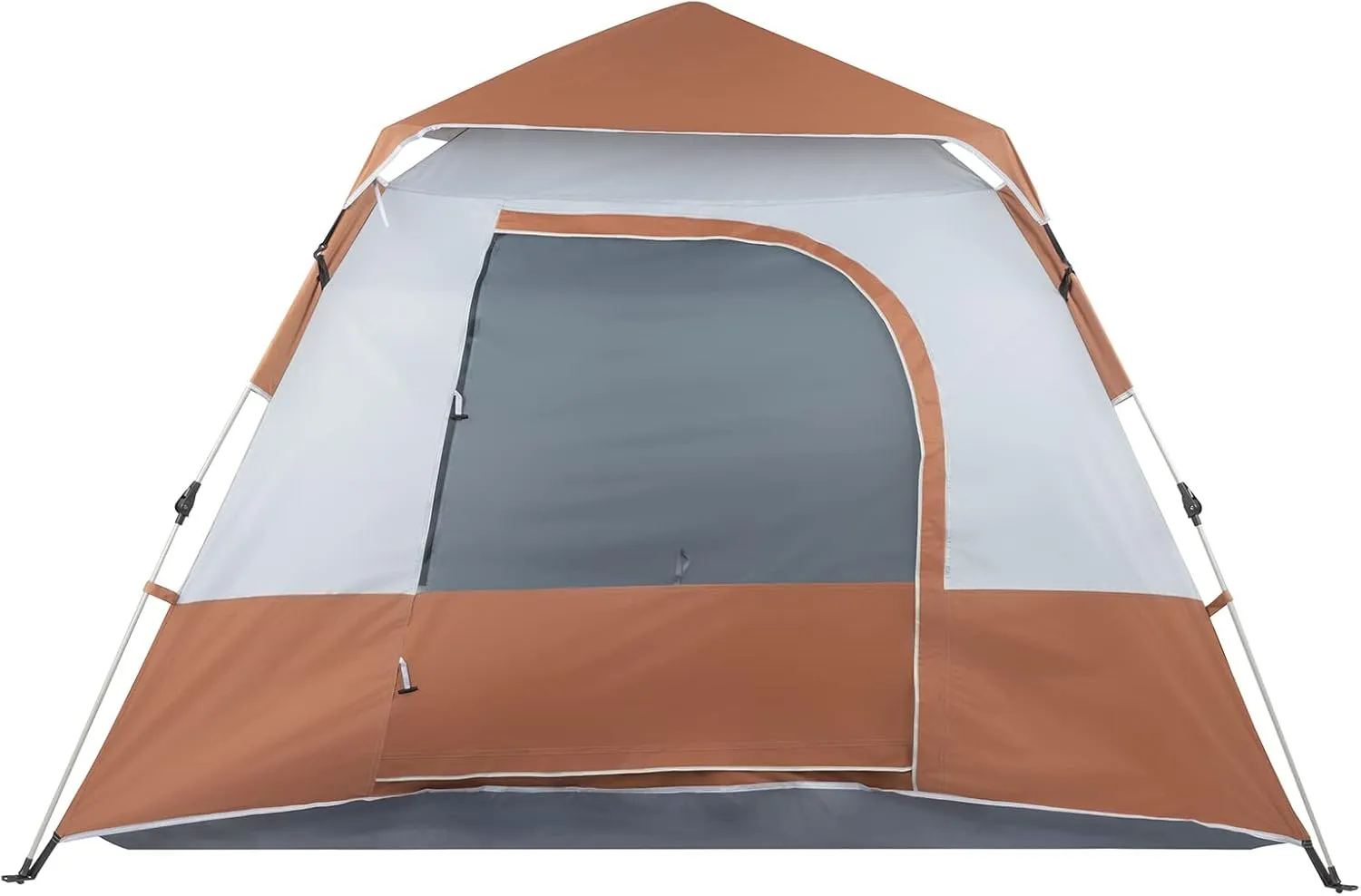 Spring Quick Opening Four-Person Family Tent Camping Tent Brown