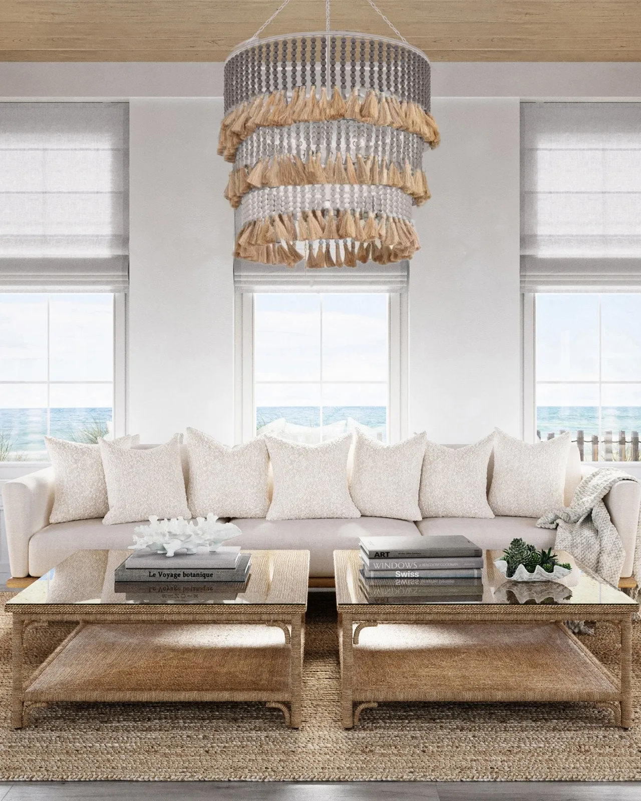 St. Barts Taupe Chandelier
