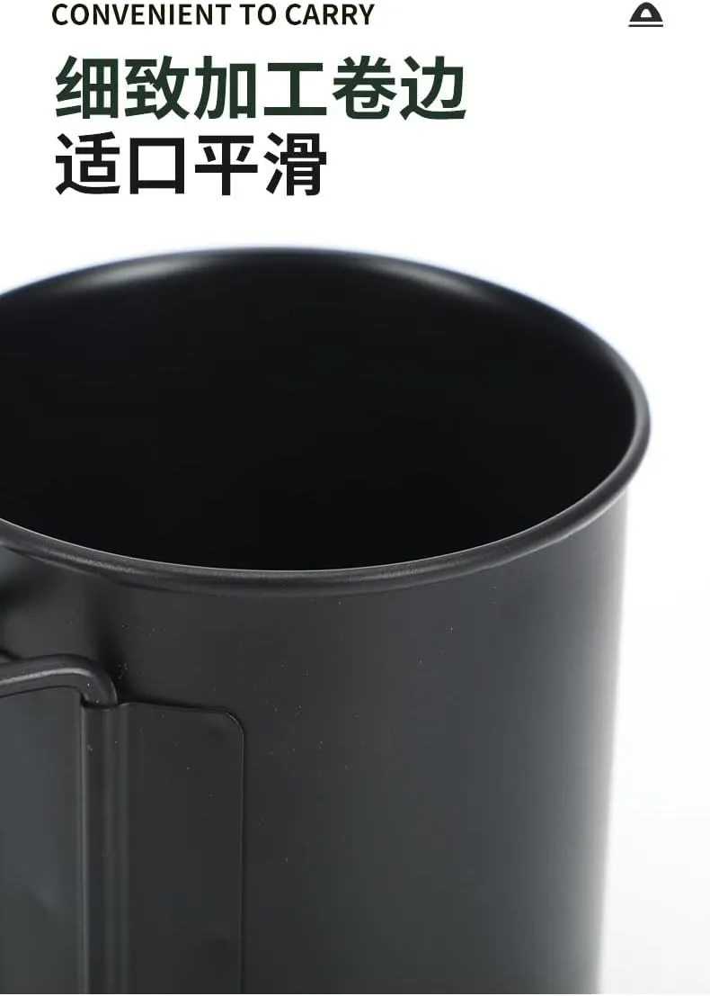Stainless Steel Outdoor Camping Cup Portable Coffee Cup 300ml Outdoor Tableware 2pc(Green)