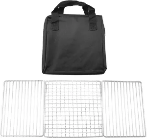 Stainless Steels Barbecue Net with Foldable Designs Foldable BBQ Stove Grilling Net for Camping Outdoor BBQ Enthusiasts
