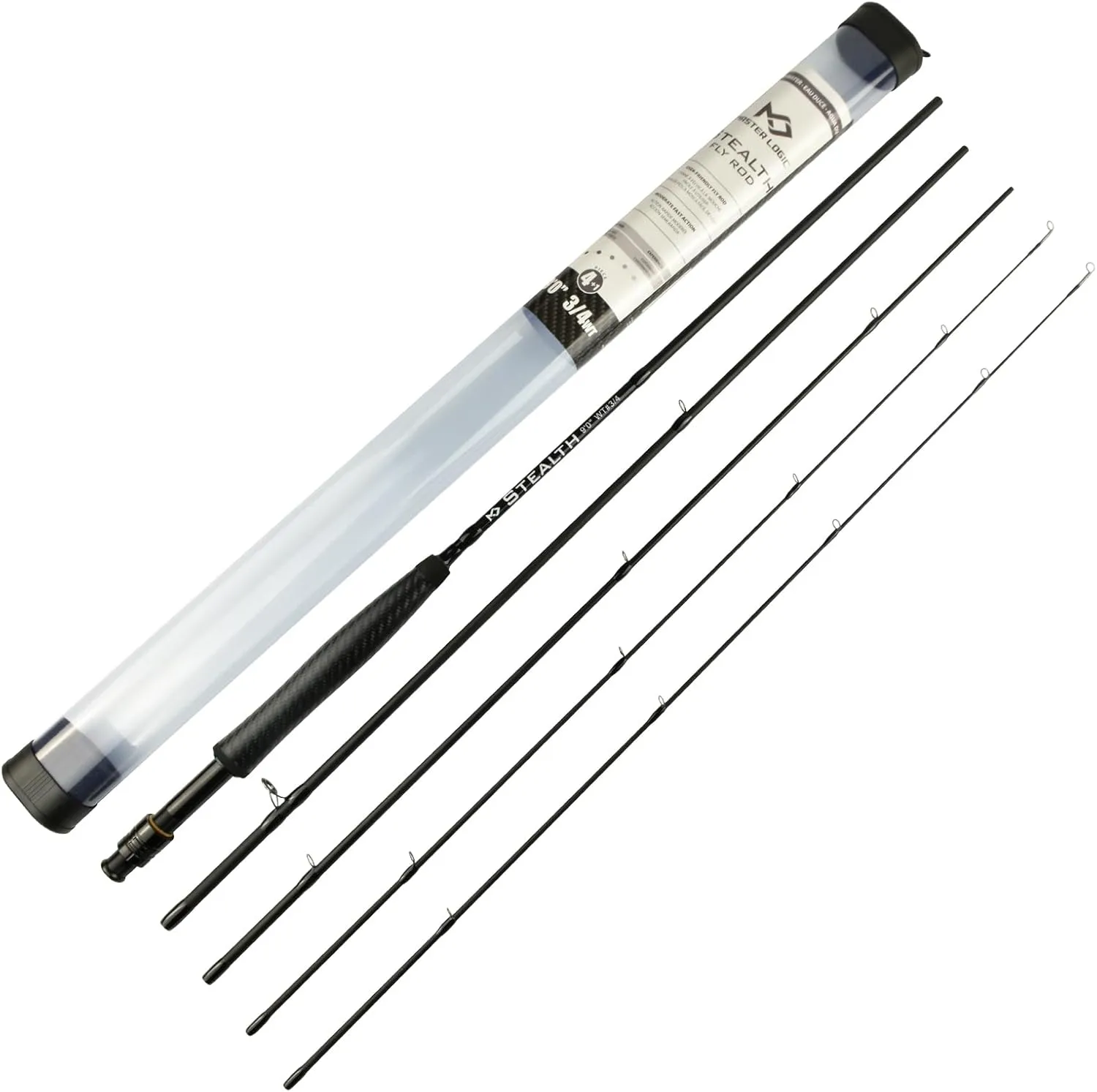 Stealth Fly Fishing Rod Combo Starter Kit, 30T Carbon Fiber Graphite Fly Rods with Die-cast Aluminum Reel and Fly Fishing Accessories
