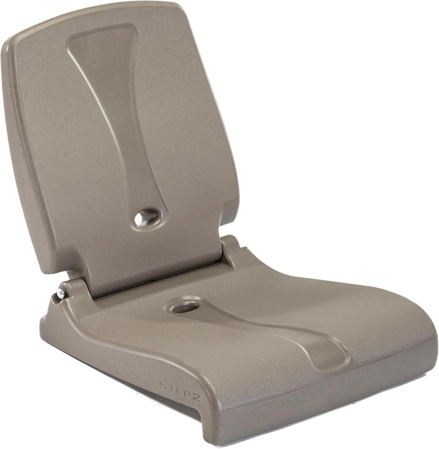 Step2 Foldable Adult Flip Seat, Portable Outdoor Chair for Poolside, Tailgating, Camping, Picnic Chair, Provides Back Support When Sitting on Ground, Brown