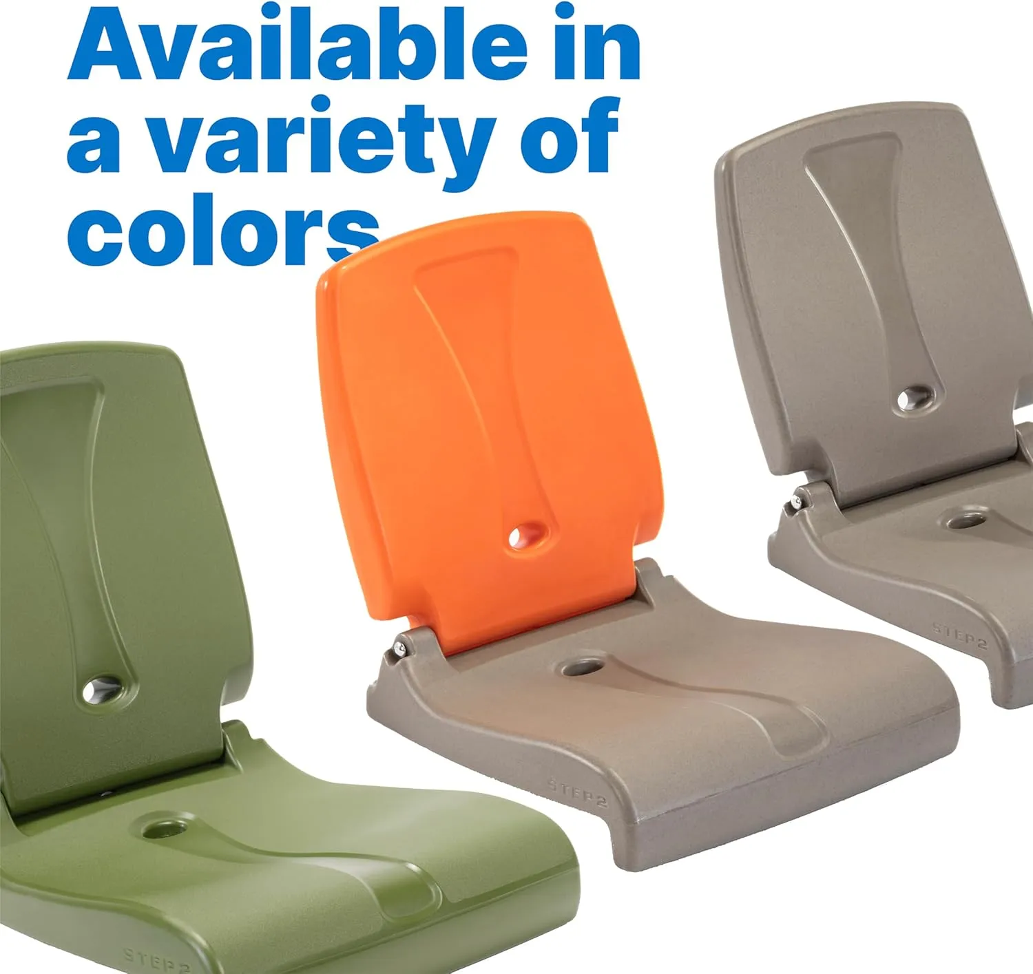 Step2 Foldable Adult Flip Seat, Portable Outdoor Chair for Poolside, Tailgating, Camping, Picnic Chair, Provides Back Support When Sitting on Ground, Brown