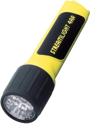 Streamlight 68202 4AA ProPolymer LED, Flashlight with Batteries, Yellow (Clam Pack) - 67 Lumens