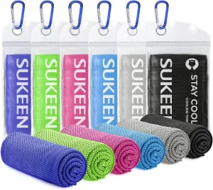 Sukoon Cooling Towel - Bulk Chilly Ice Towel (40"x12"), Soft Microfiber for Yoga, Sport, Running, Gym, Camping & More Activities