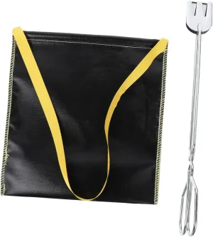 SUPVOX Carbon Gray Bag Outdoor Storage Pouch Fire Retardant Waterproof Compact for Barbecue Picnic