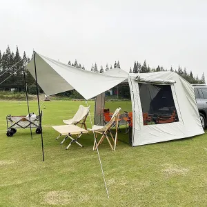 SUV Tent Attachment for Camping, SUV Car Camping Tent, Oxford SUV Tent Attachment, Foldable UV-Proof Car Rear Extension Tent Car Camping Road Trip Tent for Outdoor