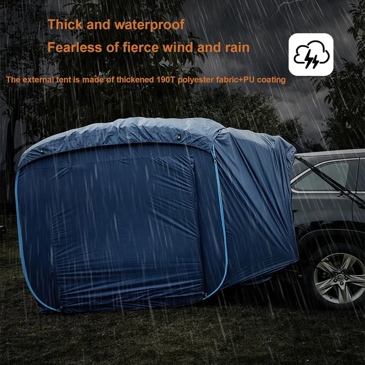 SUV Tents for Camping Camping Accessories Car Awning SUV Tailgate Tent pop-up Camping Tent 4-6 Person Universal Waterproof Outdoor Travel