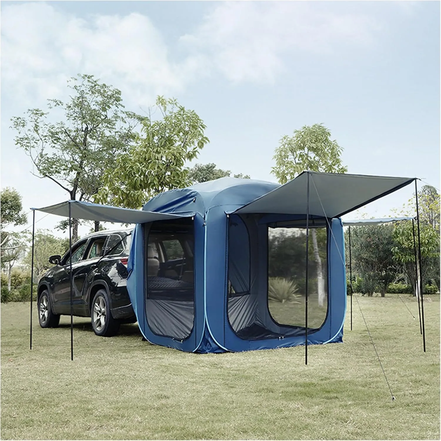 SUV Tents for Camping Camping Accessories Car Awning SUV Tailgate Tent pop-up Camping Tent 4-6 Person Universal Waterproof Outdoor Travel