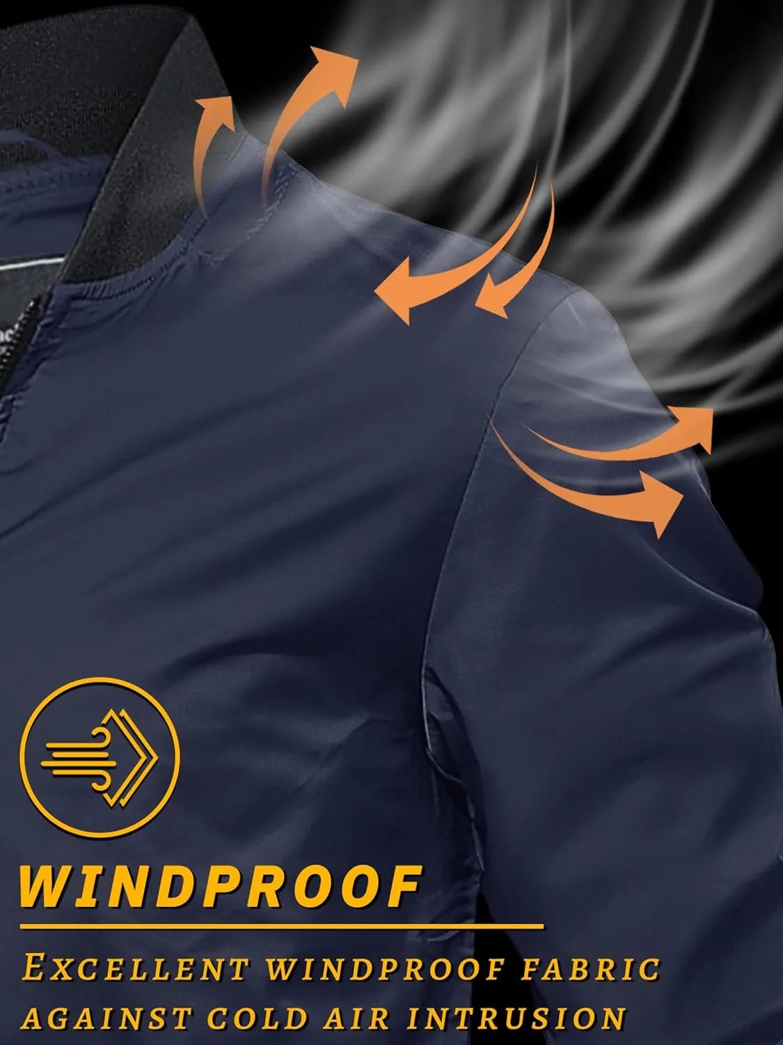 TACVASEN Men's Lightweight Jacket Spring Bomber Fall Windbreaker Casual Stylish Coats with Pockets